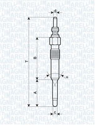 MAGNETI MARELLI 062900006304 -  Свеча накаливания